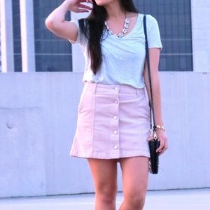 Pink corduroy skirt